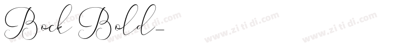 Bock Bold字体转换